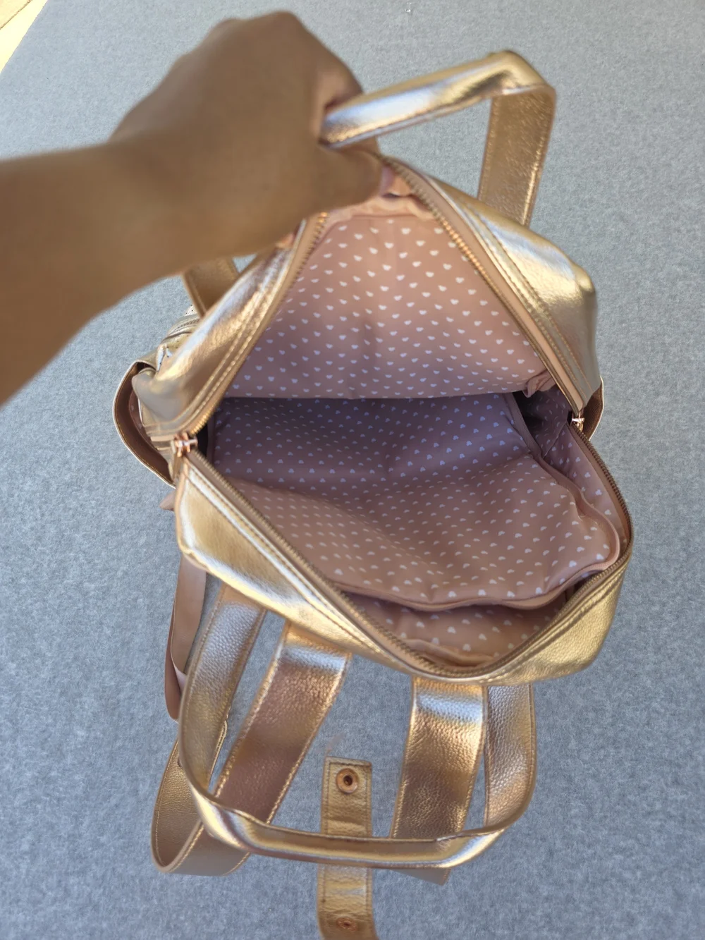 Disney Rose Gold Mickey Mouse Icon Flair Backpack